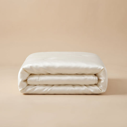 Couverture rafraîchissante Blanc Ivoire pliée, packshot
