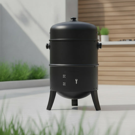 Barbecue Charbon "Fumoir 3 en 1" - Cuisson Polyvalente | GrillMaster