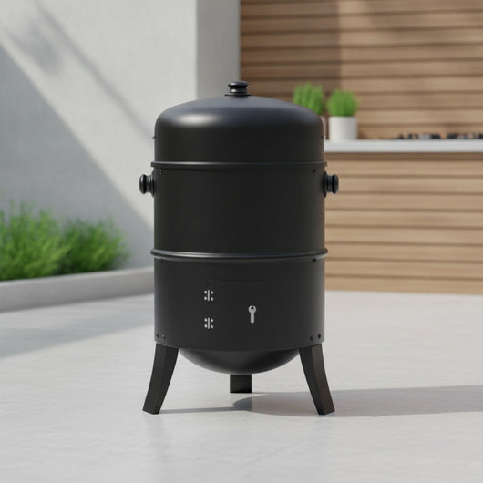 Barbecue Charbon "Fumoir 3 en 1" - Cuisson Polyvalente | GrillMaster