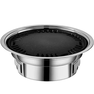 Hibachi Inox Rond Portable - Gril Japonais de Table | Foyen