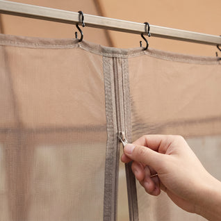 Moustiquaire de Tonnelle 3x3 m 4 Côtés Zippée Anti-Insectes | Brizaly