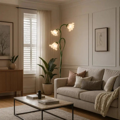 Lampadaire De Salon Fleur - Tiges Courbes | Florelia - vue 5 | Azeniah