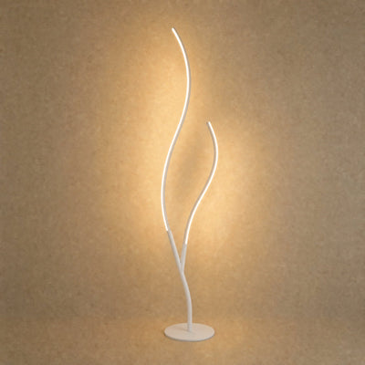 Lampadaire Salon LED Deux Branches Ondulantes, H 145 cm Ramilla - Azeniah