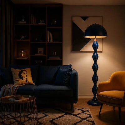 Lampadaire Salon Scandinave - Socle Courbé | Lyseya - vue 9 | Azeniah