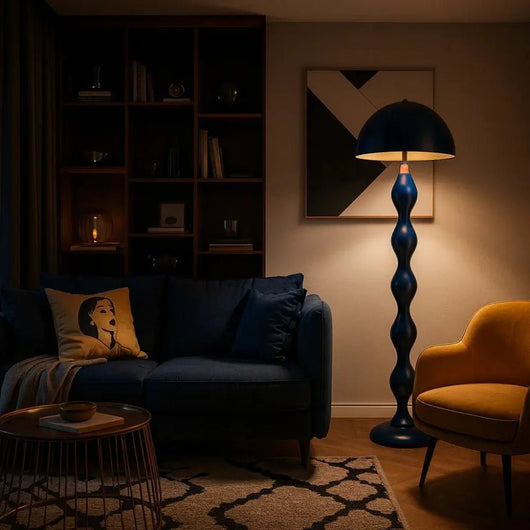 Lampadaire Salon Scandinave - Socle Courbé | Lyseya - vue 9 | Azeniah