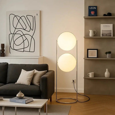Lampadaire Salon sur Pied - Sphère Sculptée | Lumena - vue 7 | Azeniah