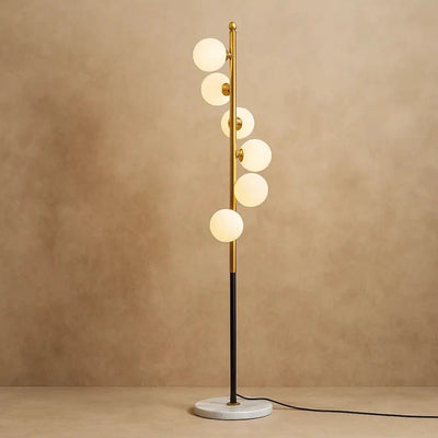 Lampadaire Sur Pied - Courbe Dorée | Orineva - vue 6 | Azeniah