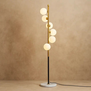 Lampadaire Sur Pied - Courbe Dorée | Orineva