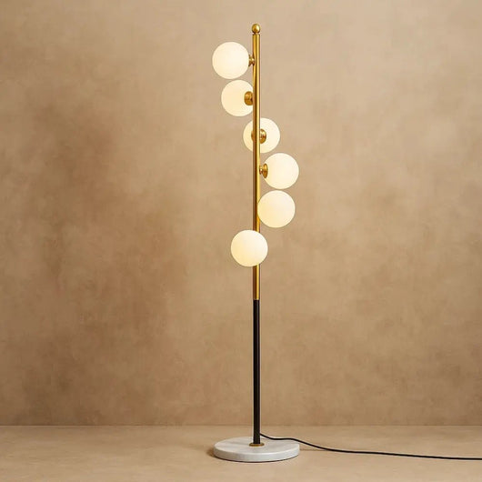 Lampadaire Sur Pied - Courbe Dorée | Orineva - vue 6 | Azeniah