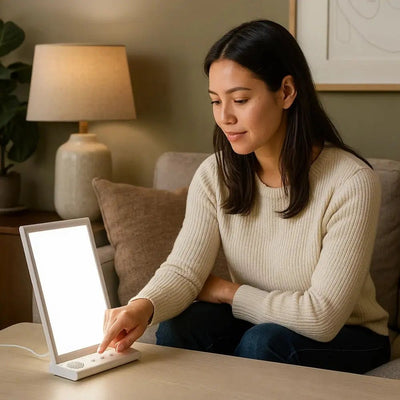 Lampe 10000 Lux Luminothérapie - Clarté Apaisante | Luvélia - vue 2 | Azeniah