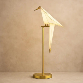 Lampe à Poser Or - Oiseau Plié | Orinami