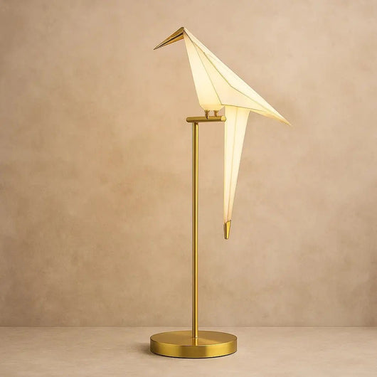 Lampe à Poser Or - Oiseau Plié | Orinami - vue 8 | Azeniah