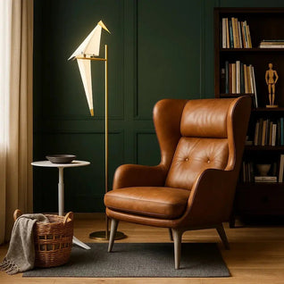 Lampe à Poser Or - Oiseau Plié | Orinami