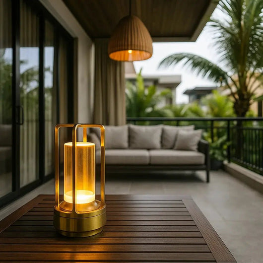 Lampe À Poser Sans Fil - Courbe Métal | Glovisa - vue 5 | Azeniah
