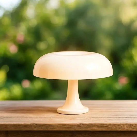 Lampe Champignon De Chevet Blanche - Dôme Lumineux | Silveria - vue 3 | Azeniah
