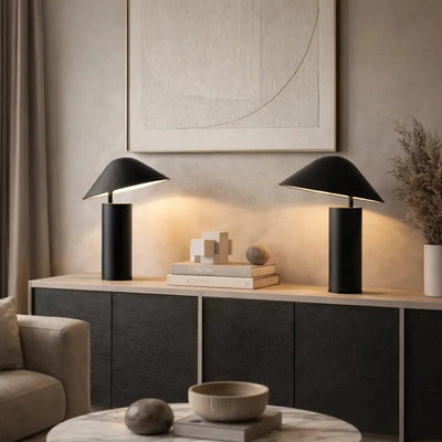 Lampe Champignon de Table - Courbe Veloutée | Ecluna - vue 4 | Azeniah