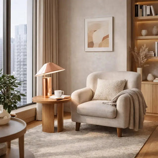 Lampe Champignon de Table - Courbe Veloutée | Ecluna