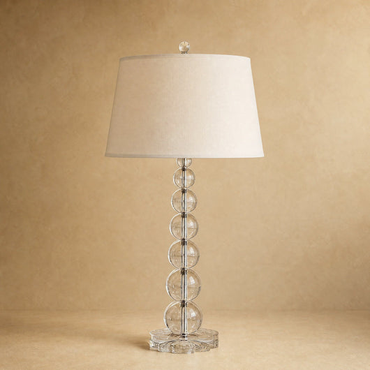 Lampe Cristal K9 Abat-Jour Tissu Tactile E27 Perlonya - Azeniah