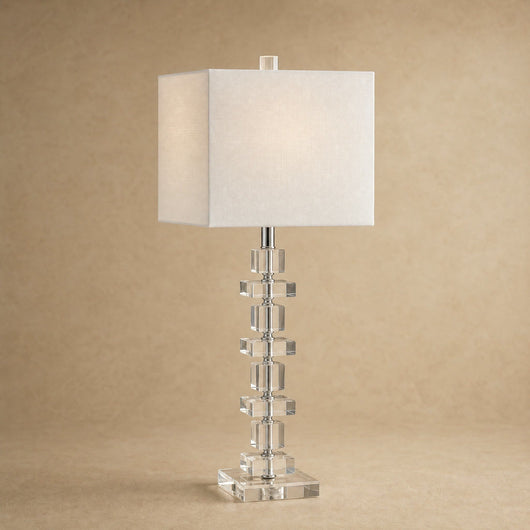 Lampe Cristal K9 Abat-Jour Tissu Tactile E27 Perlonya - Azeniah