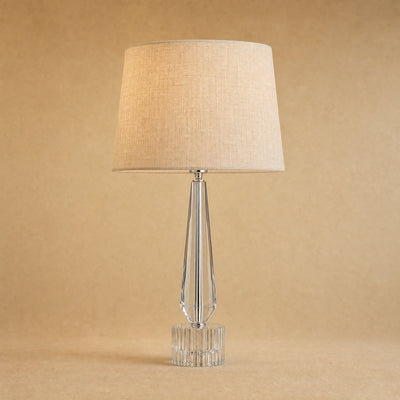 Lampe Cristal K9 Abat-Jour Tissu Tactile E27 Perlonya - Azeniah