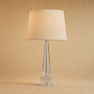 Lampe Cristal Abat-Jour Tissu Interrupteur Tactile | Perlonya