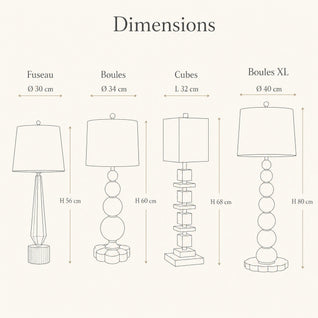 Lampe Cristal Abat-Jour Tissu Interrupteur Tactile | Perlonya