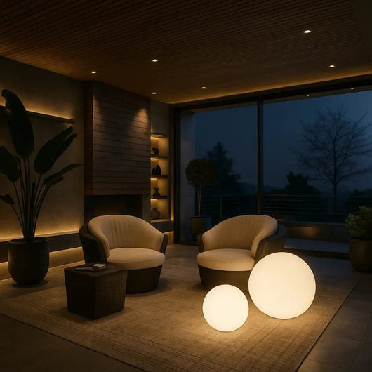 Lampe D'Ambiance Portable - Sphère Blanche | Orlyna - vue 5 | Azeniah