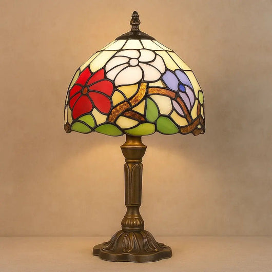 Lampe De Bureau Champignon - Verre Sculpté | Luména - vue 7 | Azeniah