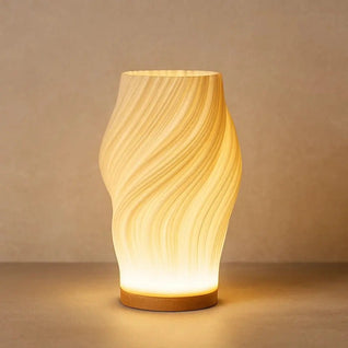 Lampe De Chevet Bois - Vague Sculptée | Ondiva