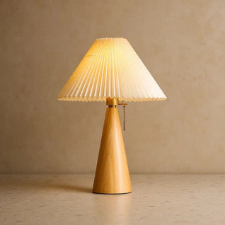 Lampe De Chevet Rétro - Tissu Plissé | Nelorya