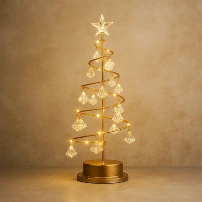 Lampe De Chevet Sapin - Cristal Doré | Sylan | Azeniah