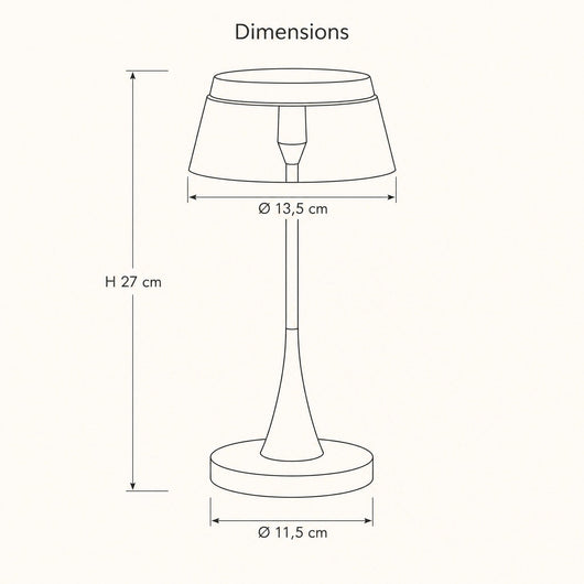 Lampe de Chevet Tactile Rechargeable, Couronne Chromée Sévala - Azeniah