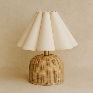 Lampe De Nuit En Rotin - Voile Tressé | Sovina