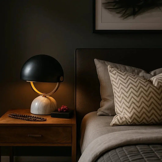 Lampe De Nuit Moderne - Dôme Métallique | Marvilya - vue 4 | Azeniah