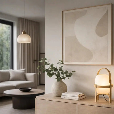 Lampe De Salon Et Chambre - Globe Bois | Kelmora - vue 2 | Azeniah