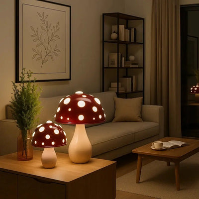 Lampe De Table Champignon - Dôme Féerique | Fuana - vue 3 | Azeniah