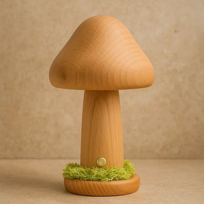 Lampe de Table Champignon en Bois - Courbe Naturelle | Fungia - vue 8 | Azeniah