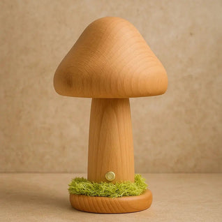 Lampe de Table Champignon en Bois - Courbe Naturelle | Fungia