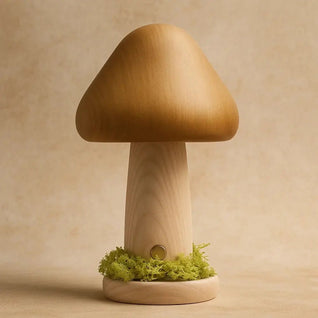 Lampe de Table Champignon en Bois - Courbe Naturelle | Fungia