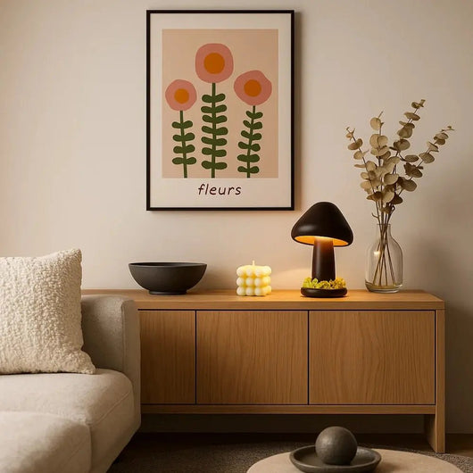 Lampe de Table Champignon en Bois - Courbe Naturelle | Fungia - vue 4 | Azeniah
