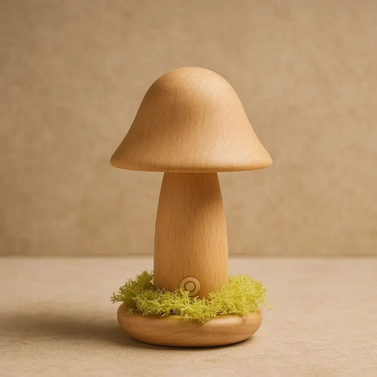 Lampe de Table Champignon en Bois - Courbe Naturelle | Fungia - vue 5 | Azeniah