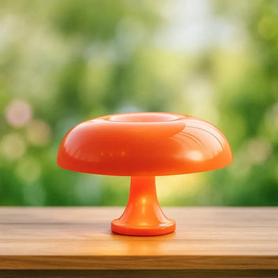 Lampe De Table Champignon Orange - Courbe Pop | Arlan - vue 3 | Azeniah