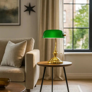 Lampe de Table Classique - Verre Antique | Emalda