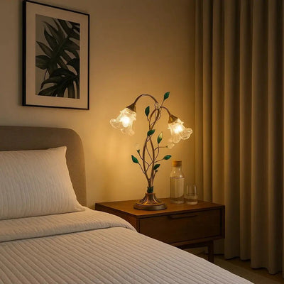 Lampe De Table Fleurie - Éclat Cristal | Floréna - vue 4 | Azeniah