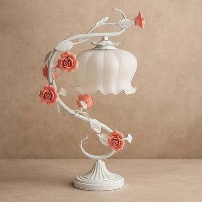 Lampe De Table Florale - Pétale Délicat | Rosalia - vue 3 | Azeniah