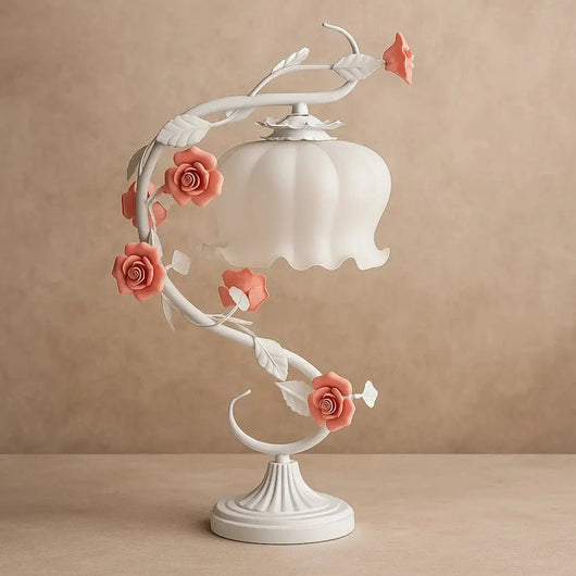 Lampe De Table Florale - Pétale Délicat | Rosalia - vue 3 | Azeniah