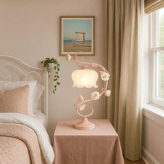Lampe De Table Florale - Pétale Délicat | Rosalia - vue 6 | Azeniah