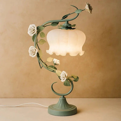 Lampe De Table Florale - Pétale Délicat | Rosalia - vue 2 | Azeniah