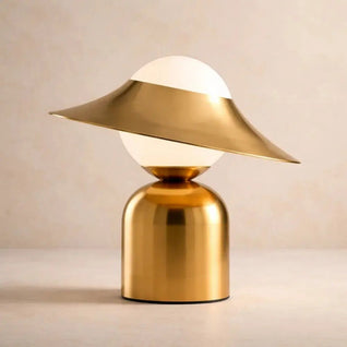 Lampe de Table Vintage - Verre Doré | Mycoris