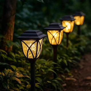 Lampe Extérieur Solaire - Verre Ambré | Solarina